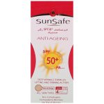 كرم ضد آفتاب ضد چروك SPF-بالای 50 بژ طبیعی 50 گرم سان سیف